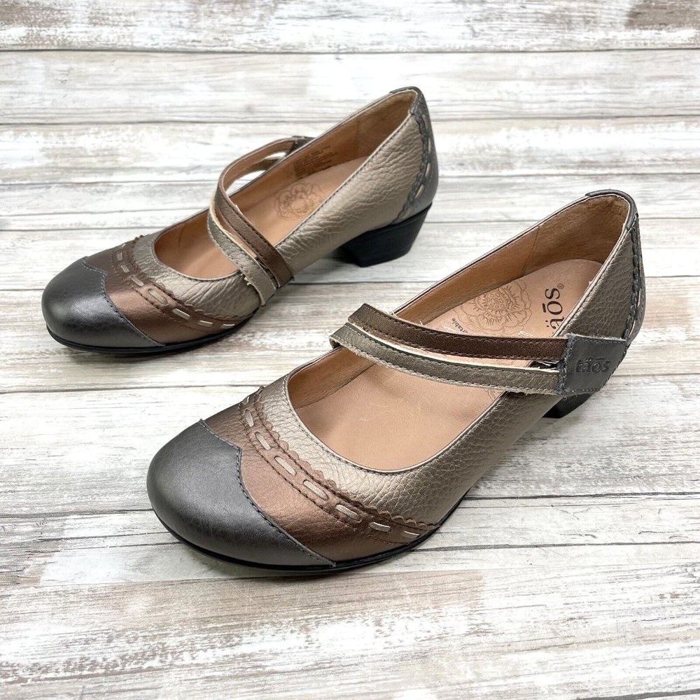 Taos Brown, Gold, & Black Shoes, Sz 37